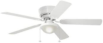 Harbor breeze ceiling fans are an produced in china for lowe's. Harbor Breeze Armitage 52 In White Flush Mount Indoor Residential Ceiling Fan With Light Kit Amazon Com