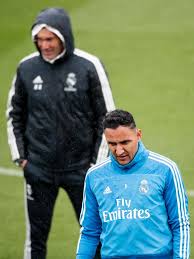 Coach Zinedine Zidane Of Real Madrid Keylor Navas Of Real Madrid Real Madrid Madrid Zinedine Zidane