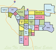 Effective monday, february 8, the colorado department of public health and environment has moved boulder county to level yellow on the state's pandemic dial. Denver Colorado Neighborhoods Map Live The Rockies Real Estate
