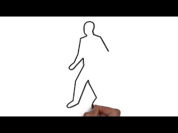 How To Draw Silhouette Of Man Walking - Youtube