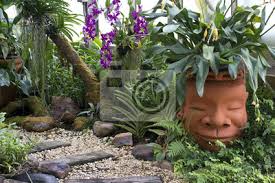 Denn nach ihrer recherche haben sie sich. Bunte Orchidflower In Kleinen Garten Geschmuckt Mit Grossen Gesicht Fototapete Fototapeten Gartengestaltung Innenraume Erroten Myloview De