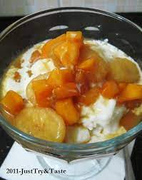 Just Try Taste Bubur Sumsum Dengan Kuah Pisang Dan Nangka Resep Masakan Indonesia Resep Masakan Resep Sarapan