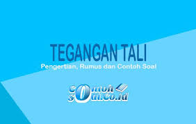 Mur yang dipasang pada ujung baut untuk menjepit tabung dengan perantara ring, menimbulkan tegangan 10. Tegangan Tali Pengertian Rumus Dan Contoh Soal