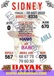 Syair Bocoran Prediksi Sydney 20 Agustus 2020 Tanggal Permainan Angka Sydney