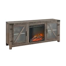 Modern electric fireplaces feature realistic flames that have been able to simulate the charm of robust crackling flames in amazing sourcing a quality electric fireplace can be difficult if not impossible. Forest Gate 58 Inch Glass Door Electric Fireplace Console Bed Bath Beyond
