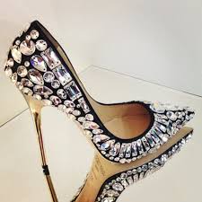 Black And Silver Shoes Heels Jeweled Heel Jimmy Choo Black And Silver Shoes Heels Shoes Stiletto