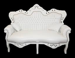 When it comes to family, comfort is caring. Casa Padrino Baroque Master 2 Seater White Leather Look Living Room Couch Furniture Lounge