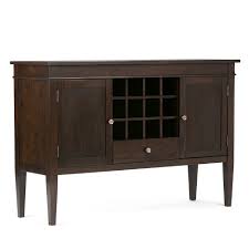 Handcrafted with care using the finest quality solid pine. 54 Sterling Solid Wood Sideboard Buffet And Wine Rack Tobacco Brown Wyndenhall Target