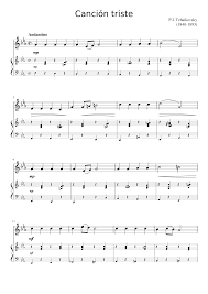 Su padre no permitía que en su casa se. Cancion Triste Clc4 Sheet Music For Piano Oboe Solo Musescore Com