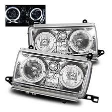 Please select your toyota land cruiser year. Sppc Chrome Crystal Headlights Assembly Set Halo For Toyota Land Cruiser Pair Driver Left And Passenger Right Side Replacement Headlamp Buy Online In Gibraltar At Gibraltar Desertcart Com Productid 12492140