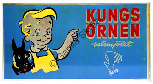 Vetemjöl är finmalet och siktat mjöl av vete med hög halt av gluten. Kungsornens Vetemjol Gamla Skyltar
