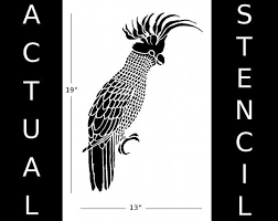 Stencil For Walls Cockatoo Bird Wall Stencil Reusable Durable Diy Wall Art Home Decor Bird Wall Stencil Stencils Wall Stencils