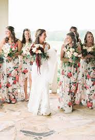 Real Weddings Floral Bridesmaid Dresses Printed Bridesmaid Dresses Patterned Bridesmaid Dresses