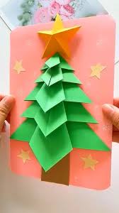 How to make a 3d christmas tree card. Sapin Papier 3d Sapin Papier 3d Video Christmas Card Crafts Christmas Crafts Diy Paper Crafts Diy Kids