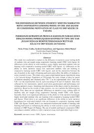 Pdf The Differences Between Students Writing Narrative With Cooperative Learning Model Of Circ And Jigsaw By Considering Motivation Of Class Vii Smp Negeri 28 Padang