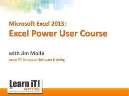 Excel power view is a data visualization technology that helps you to create interactive visuals like graphs, chart, etc. Microsoft Excel 2013 Excel Power User Course With Jim Molle Learn It Computer Software Training Ppt Download