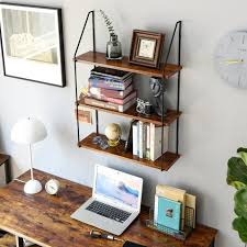 Gain de place et esthétisme pour ce meuble malin à fixer au mur. Ibuyke Etageres Murales Bois Et Metal 3 Etagere De Rangement Industrielle Pour Salon Chambre Bureau Salle De Bains Cuisine Rf Tm012 Cdiscount Maison