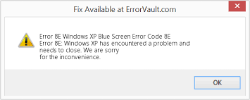 Blue screen in xp style: How To Fix Error 8e Windows Xp Blue Screen Error Code 8e Error 8e Windows Xp Has Encountered A Problem And Needs To Close We Are Sorry For The Inconvenience