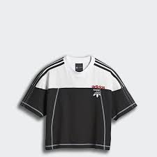 Black Adidas Crop Top Adidas Originals By Aw Disjoin Crop Top Black L Womens Black Crop Tops Tops Crop Tops