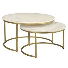 It is possible to click the images to enlarge them. Coffee Table 77x77x42cm Stone Top Set Of 2 114329