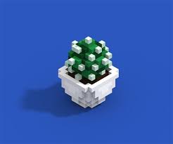 Other than the factor that cactus may be rare to find, for what other purpose would cactus serve? Voxel Cactus In A Pot Voxel Cactus Pot Minecraft Creations Minecraft Creative Ideas Minecraft Wallpaper
