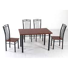 Matching black and cherry finish wood small dining table set having nice beveled edge on trim. Popular Dining Room Set 4 Chairs Set For Kitchen Or Dining Room Buy Wooden Table Top For Dining Room Metal Leg Furniture Dining Table Set Hot Sale Dining Table Set With 4 Chiars