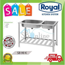 Sink murah, kuat, dan tahan lama. Wasbak Cuci Piring Kitchen Sink Royal Sb 99 K 2 Bak Shopee Indonesia