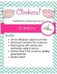 Oinkers Multisensory Activities For Oi And Oy Diphthongs Orton Gillingham