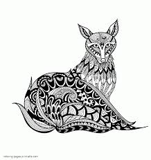 Hattifant has a huge collection of coloring pages for adults that she's designed that include sun and moon, owls, woodland animals, butterflies. Fox Coloring Pages For Adults Coloring Pages Printable Com