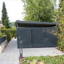 Fahrradhaus Metall Abschliessbar In 2020 Uberdachungen Fahrradhaus Trapezblech