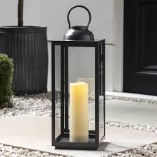 Large Slate Grey Garden Lantern Metal Lanterns Garden Lanterns Hanging Candle Lanterns