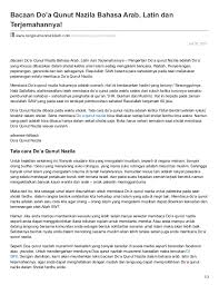 Pembacaan doa ini untuk meminta pertolongan dari allah swt agar tercipta situasi yang damai, terutama di palestina. Rangkumanmakalah Com Bacaan Doa Qunut Nazila Bahasa Arab Latin Dan Te