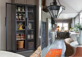 Elevate your space with practical storage a brilliant way to boost kitchen storage, this striking larder design has glass doors, sleek grey cabinets. A Diversity Of Door Styles To Hide Your Pantry With
