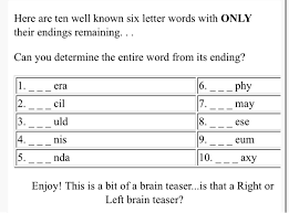 Solve puzzles daily and see your word search skills improve! Solved Here Are Ten Well Known Six Letter Words With Only Chegg Com