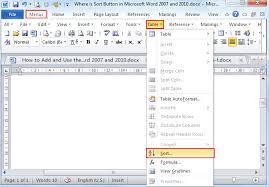 Order by several columns example. Where Is The Sort Button In Microsoft Word 2007 2010 2013 2016 2019 And 365
