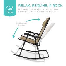 Zero gravity recliner chairs concept draws inspiration from nasa's experiments in space where gravity is missing and the. Best Choice Products Foldable Zero Gravity Rocking Patio Recliner Chair Beige Walmart Com Walmart Com