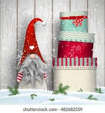 Stickmönster och virkmönster på julkulor, stjärnor, tomtar och andra julsaker till granen. Nisser Norway Denmark Tomtar Sweden Tonttu Stock Vector Royalty Free 482682559