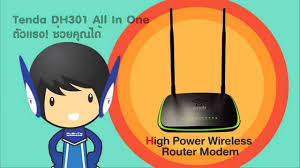 Tenda Dh301high Power Wireless N300 Adsl2 Modem Router Youtube