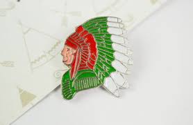 Cross stitch patterns of indian chiefs vintage. Collar Pin Collar Jewel Enamel Brooch Badges Indian Chief Pins Vintage 80s Brooches Grunge Native American Rock Badges Funky Jewelry Brooches Pins Clips Valresa Com