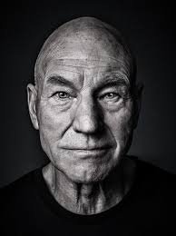 Black And White Celebrity Portraits Photography Patrick Stewart Portrait Celebrity Portraits Portrait Photography