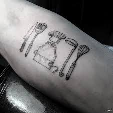 60 Kochmesser Tattoo Designs Fur Manner Cook Tinte Ideen Essen Tattoos Werkzeug Tattoo Backen Tattoo
