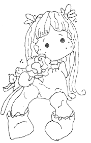 Magnolia Stamp Tilda With Rose Magnolia Stamps Digi Stamps Tampons Magnolia