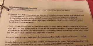 Primer for family practice clinical documentation changes. Icd 10 Review Worksheet Continued Ix A 1 Utilize Chegg Com