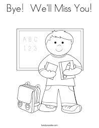 Explore more like we will miss you coloring. Bye We Ll Miss You Coloring Page Twisty Noodle