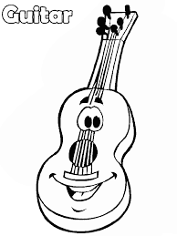 Spongebob playing guitar coloring page. Music Instruments Coloring Pages Coloring Home