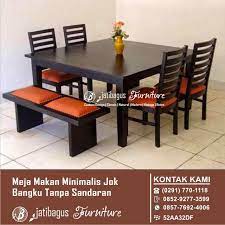 Semoga artikel ini bermanfaat untuk kamu yang sedang mencari beragam furnitur untuk mengisi. Meja Makan Minimalis Jok Bangku Tanpa Sandaran Dinner Tables Furniture Dining Table Design Modern 6 Seater Dining Table
