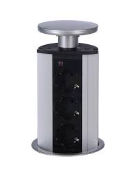 Ihr erfahrener spezialist für elektroinstallationsmaterial. Einbausteckdose Silber 3 Fach Steckdose Powerport Versenkbar Mit Push 34 07