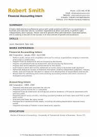 Accounting Intern Resume Samples Qwikresume