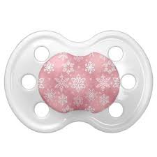 Cute Pink Snowflakes Pacifier Zazzle Com Cute Pink Pacifier Christmas Snowflakes