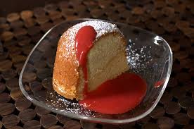 Mix the eggs with cream cheese in a bowl using the hand mixer add the melted butter and mix. Cream Cheese Pound Cake Strawberry Coulis Smitten Kitchen